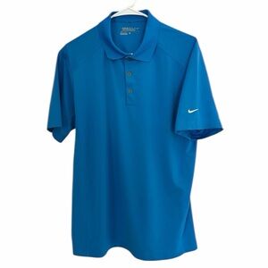 Nike Golf Fit Dry Tour Performance Blue Short Sleeve Polo Shirt Men's Sz Medium